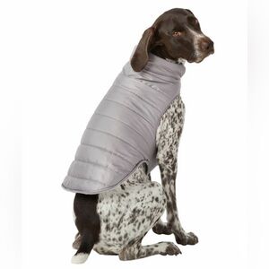 Dog Puffer Jacket by Top Paw in Metallic Gray NWT